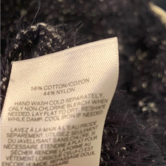 Express Off The Shoulder Women’s Fuzzy Eyelash Sweater w/ Thumbholes Size SP BLk - Picture 6 of 6